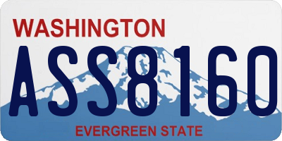WA license plate ASS8160