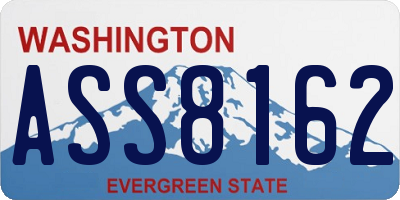 WA license plate ASS8162