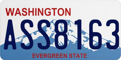 WA license plate ASS8163