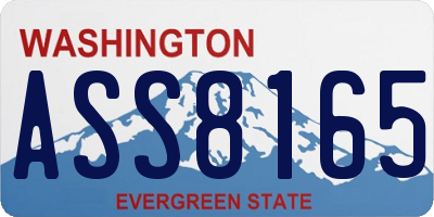 WA license plate ASS8165