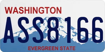 WA license plate ASS8166