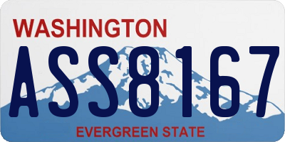 WA license plate ASS8167