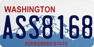 WA license plate ASS8168