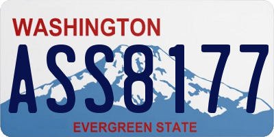 WA license plate ASS8177