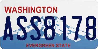 WA license plate ASS8178