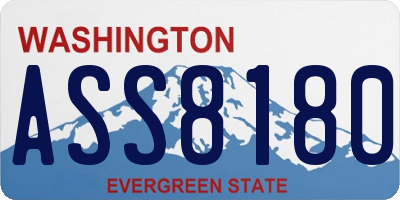 WA license plate ASS8180