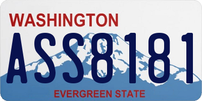 WA license plate ASS8181