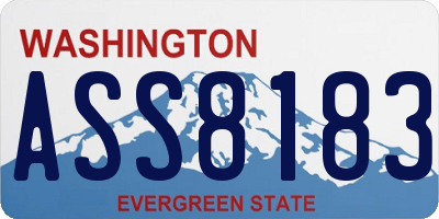 WA license plate ASS8183