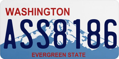 WA license plate ASS8186