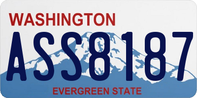 WA license plate ASS8187