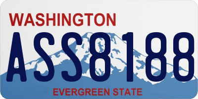 WA license plate ASS8188