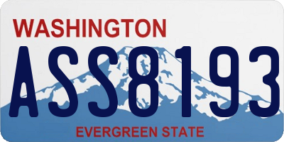 WA license plate ASS8193