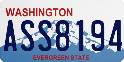 WA license plate ASS8194