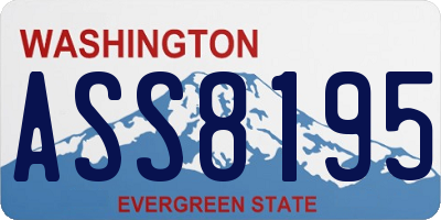 WA license plate ASS8195
