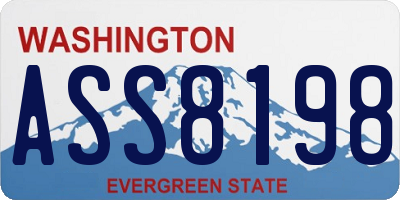 WA license plate ASS8198