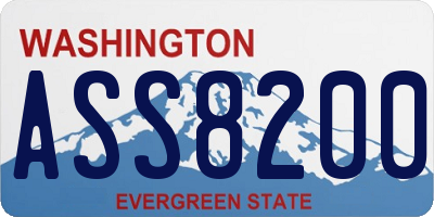 WA license plate ASS8200