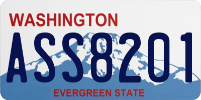 WA license plate ASS8201