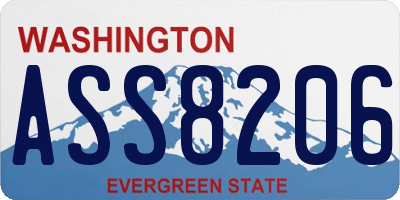 WA license plate ASS8206