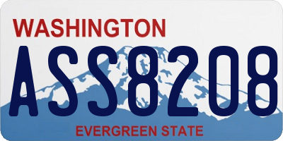 WA license plate ASS8208