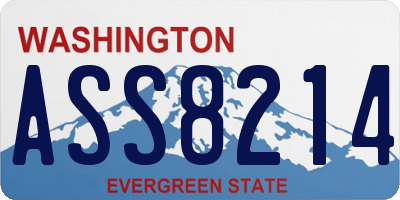 WA license plate ASS8214