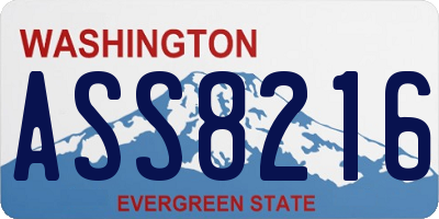 WA license plate ASS8216