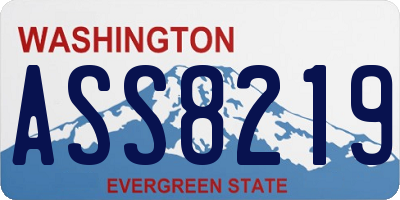 WA license plate ASS8219