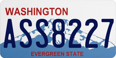 WA license plate ASS8227