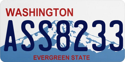 WA license plate ASS8233