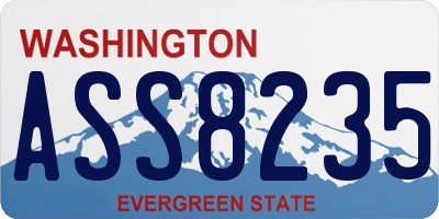 WA license plate ASS8235