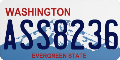 WA license plate ASS8236