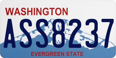 WA license plate ASS8237