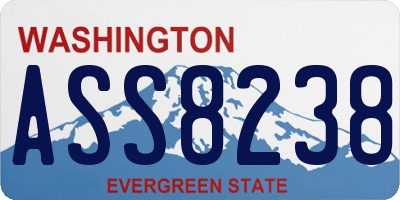 WA license plate ASS8238