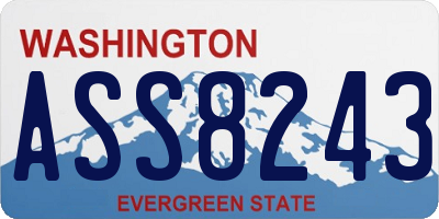 WA license plate ASS8243