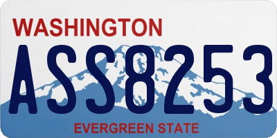 WA license plate ASS8253