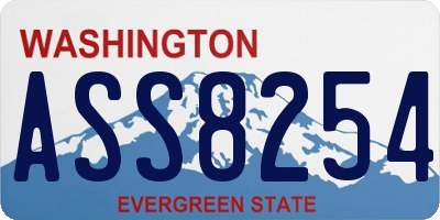 WA license plate ASS8254