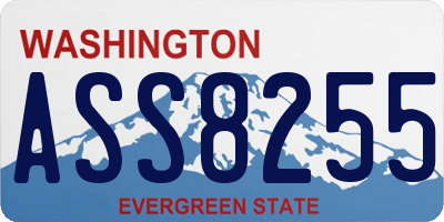 WA license plate ASS8255