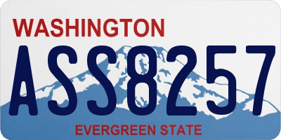 WA license plate ASS8257