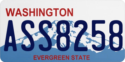 WA license plate ASS8258