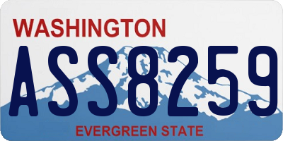 WA license plate ASS8259