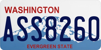 WA license plate ASS8260