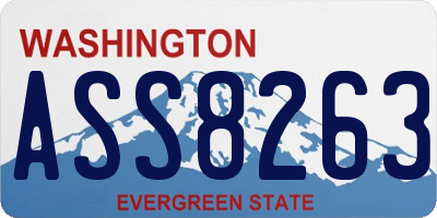 WA license plate ASS8263