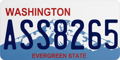 WA license plate ASS8265