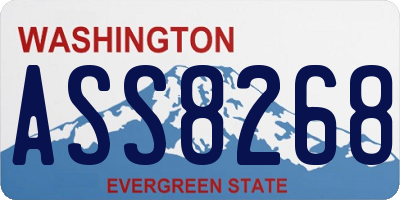 WA license plate ASS8268