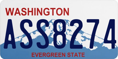 WA license plate ASS8274