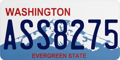 WA license plate ASS8275