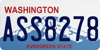 WA license plate ASS8278