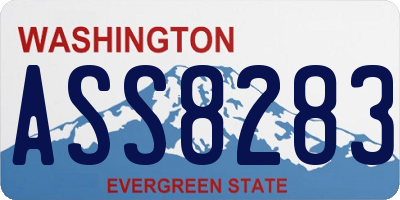 WA license plate ASS8283