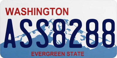 WA license plate ASS8288