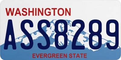 WA license plate ASS8289