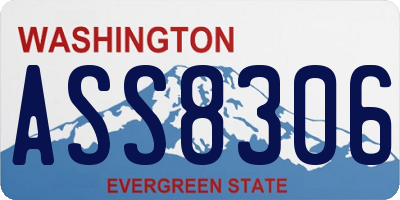 WA license plate ASS8306